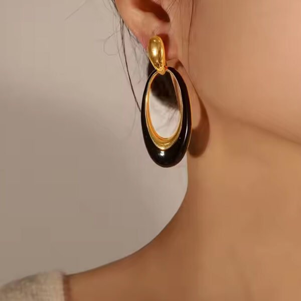 Elegant Glam Asymmetrical Grid Alloy Drop Earring