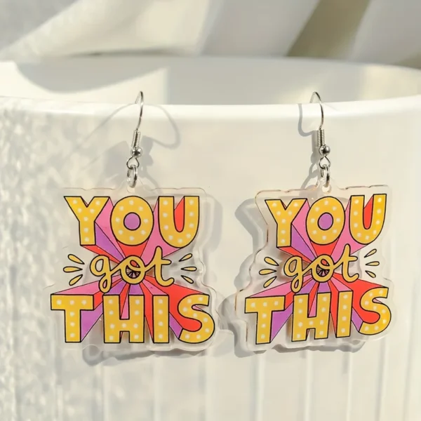 Casual Novelty Letter Acrylic Drop Earring