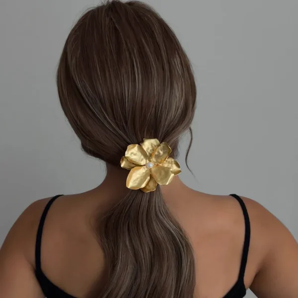 Boss Lady look Flower Shape Hair Tie