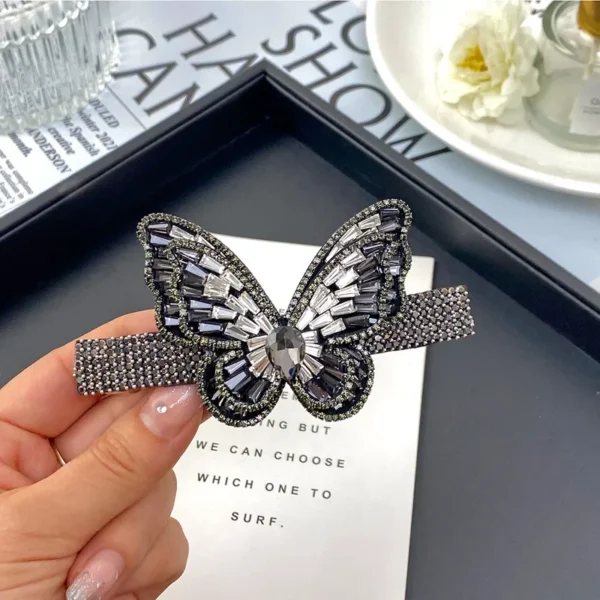Elegant Cute Butterfly Artificial Crystal Rhinestones Hair Clip