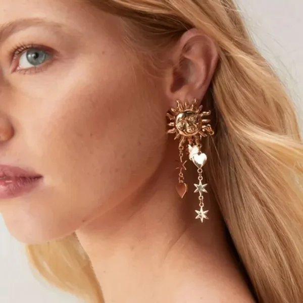 Solar drop Bold and divine anti tarnish dangler earring
