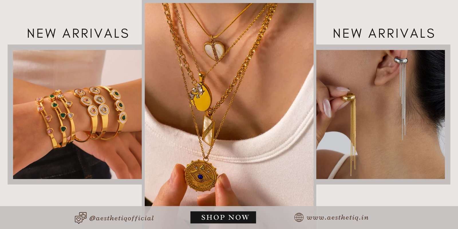 Brown Minimalist Jewelry New Arrivals Banner-2
