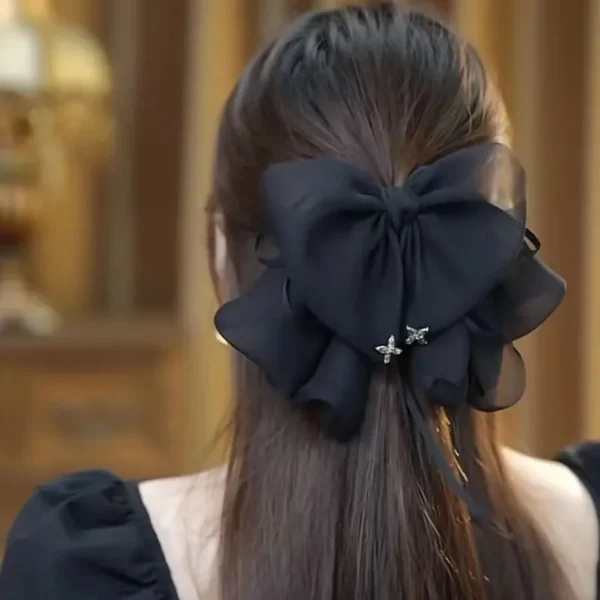 Modern Style Bow Knot Gauze Hair Claw
