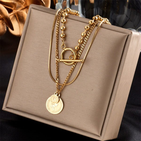 Chic Coin Layered Anti tarnish Necklace