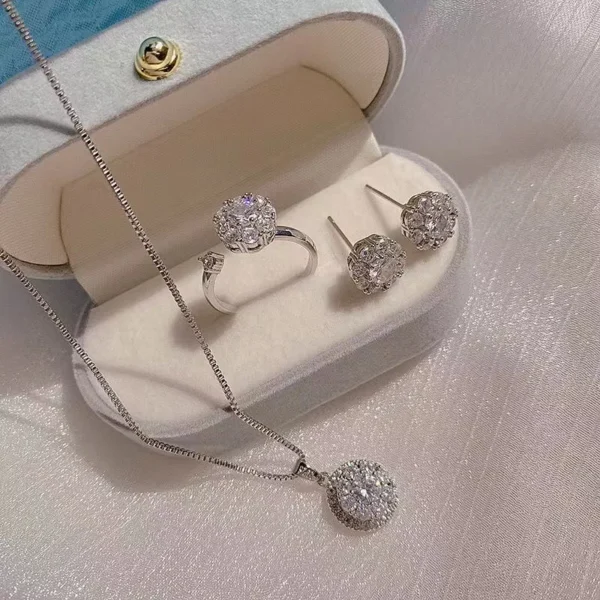 Sleek & Modern Combo with Stone Jewellery Set - Set of 3