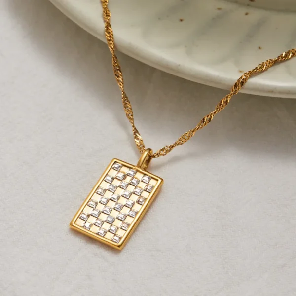 Classic Style Square Steel Micro Super Whisper Thin Chain anti tarnish Necklace