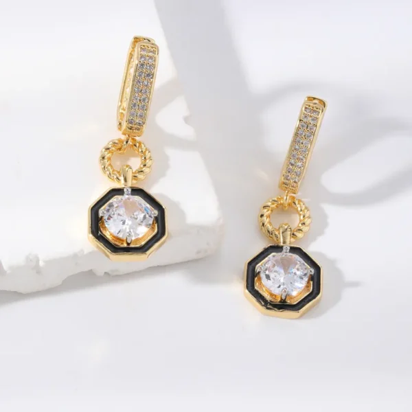Neutral Cute Style Zirconium Pendant waterproof Earring